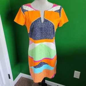 Trina Turk Geometric Lined Dress - Size 8